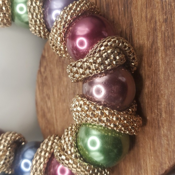 Overflow‎ chunky Arabian bridal cascading moon drop necklace - Picture 2 of 3